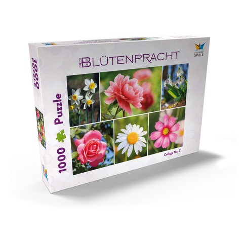 Bunte Blumen-Collage Nr. 7 im Frühling und Sommer 1000 Puzzle Schachtel Ansicht2