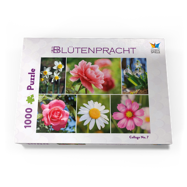 Bunte Blumen-Collage Nr. 7 im Frühling und Sommer 1000 Puzzle Schachtel Ansicht3