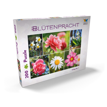 Bunte Blumen-Collage Nr. 7 im Frühling und Sommer 200 Puzzle Schachtel Ansicht2