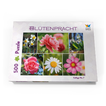 Bunte Blumen-Collage Nr. 7 im Frühling und Sommer 500 Puzzle Schachtel Ansicht3