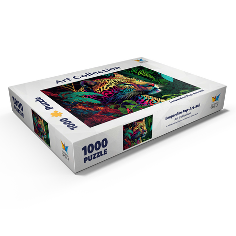 Leopard im Pop-Art-Stil 1000 Puzzle Schachtel Ansicht1