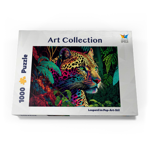 Leopard im Pop-Art-Stil 1000 Puzzle Schachtel Ansicht3
