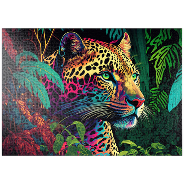 puzzleplate Leopard im Pop-Art-Stil 1000 Puzzle