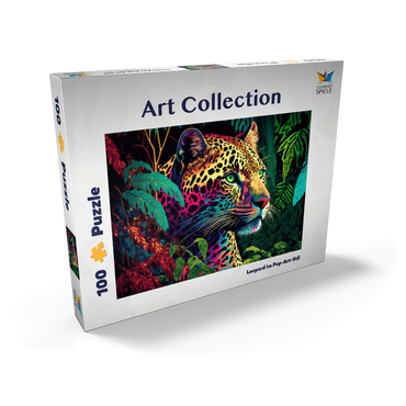 Leopard im Pop-Art-Stil 100 Puzzle Schachtel Ansicht2