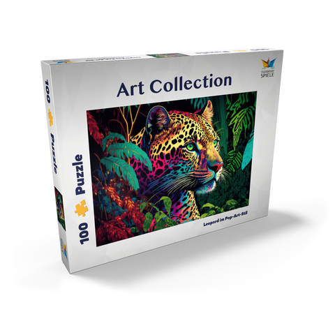 Leopard im Pop-Art-Stil 100 Puzzle Schachtel Ansicht2