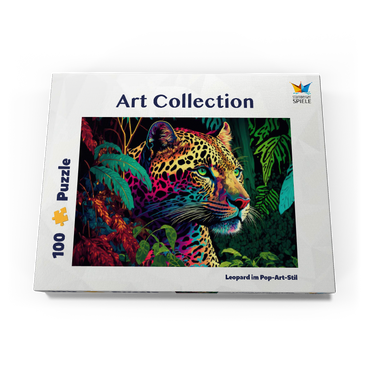 Leopard im Pop-Art-Stil 100 Puzzle Schachtel Ansicht3