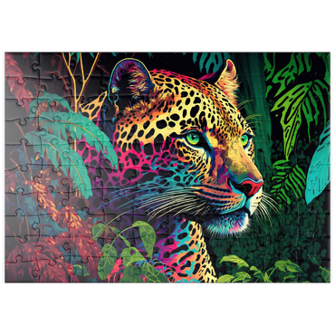 puzzleplate Leopard im Pop-Art-Stil 100 Puzzle