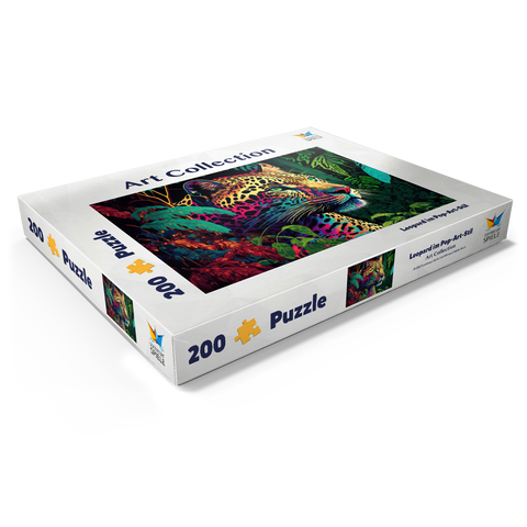 Leopard im Pop-Art-Stil 200 Puzzle Schachtel Ansicht1