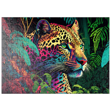 puzzleplate Leopard im Pop-Art-Stil 200 Puzzle