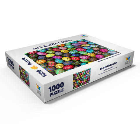 Bunte bemalte Ostereier aus Litauen 1000 Puzzle Schachtel Ansicht1