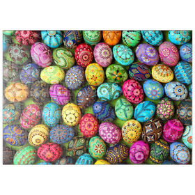 Darstellung des Puzzle-Motivs Bunte bemalte Ostereier aus Litauen – Puzzleteile: 200