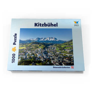 Panorama-Blick auf Kitzbühel in Tirol, Österreich 1000 Puzzle Schachtel Ansicht3