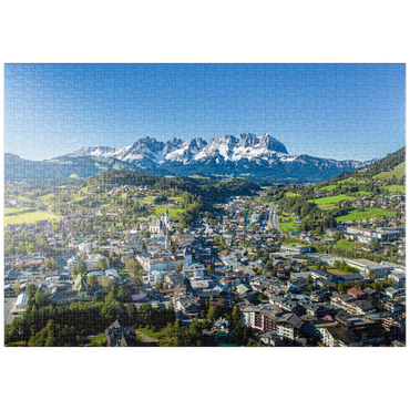puzzleplate Panorama-Blick auf Kitzbühel in Tirol, Österreich 1000 Puzzle