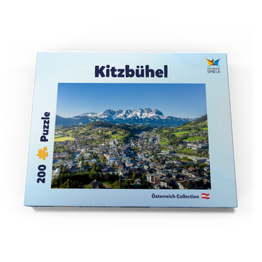 Panorama-Blick auf Kitzbühel in Tirol, Österreich 200 Puzzle Schachtel Ansicht3