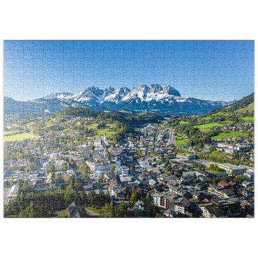 puzzleplate Panorama-Blick auf Kitzbühel in Tirol, Österreich 500 Puzzle