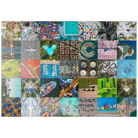 Darstellung des Puzzle-Motivs Die Welt von oben - Luftaufnahmen von Landschaften und Sehenswürdigkeiten – Puzzleteile: 1000