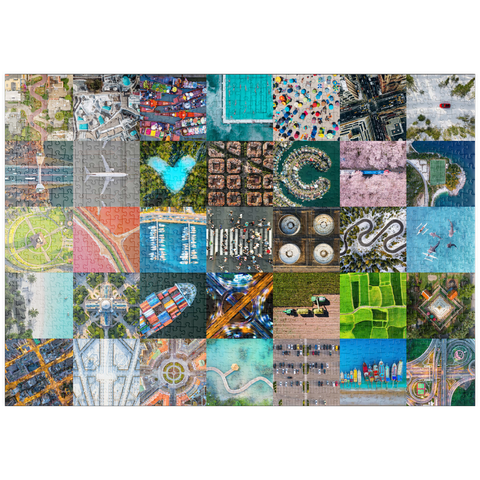 puzzleplate Die Welt von oben - Luftaufnahmen von Landschaften und Sehenswürdigkeiten 1000 Puzzle