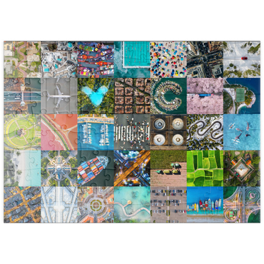 puzzleplate Die Welt von oben - Luftaufnahmen von Landschaften und Sehenswürdigkeiten 100 Puzzle