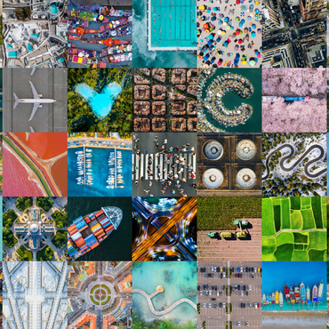 Die Welt von oben - Luftaufnahmen von Landschaften und Sehenswürdigkeiten 100 Puzzle 3D Modell
