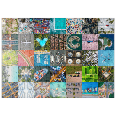 puzzleplate Die Welt von oben - Luftaufnahmen von Landschaften und Sehenswürdigkeiten 200 Puzzle