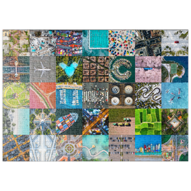 Darstellung des Puzzle-Motivs Die Welt von oben - Luftaufnahmen von Landschaften und Sehenswürdigkeiten – Puzzleteile: 500