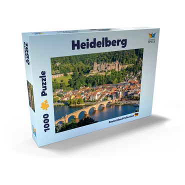 Blick auf Heidelberg - Altstadt, Alte Brücke und Schloss 1000 Puzzle Schachtel Ansicht2