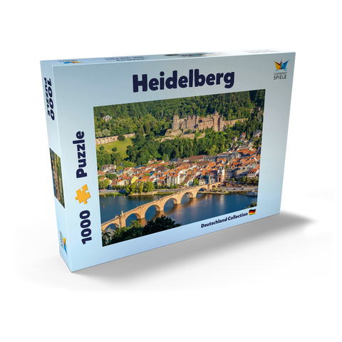 Blick auf Heidelberg - Altstadt, Alte Brücke und Schloss 1000 Puzzle Schachtel Ansicht2