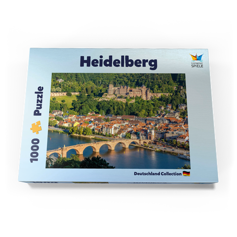 Blick auf Heidelberg - Altstadt, Alte Brücke und Schloss 1000 Puzzle Schachtel Ansicht3