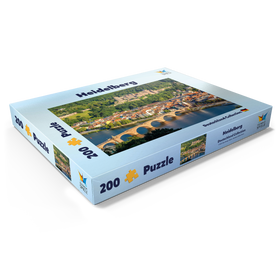 Alternative Darstellung des Puzzle-Motivs Blick auf Heidelberg - Altstadt, Alte Brücke und Schloss – Puzzleteile: 200