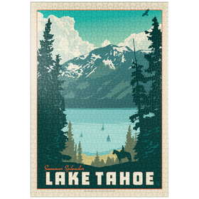 Darstellung des Puzzle-Motivs Lake Tahoe: Tahoe Summer, Vintage Poster – Puzzleteile: 1000