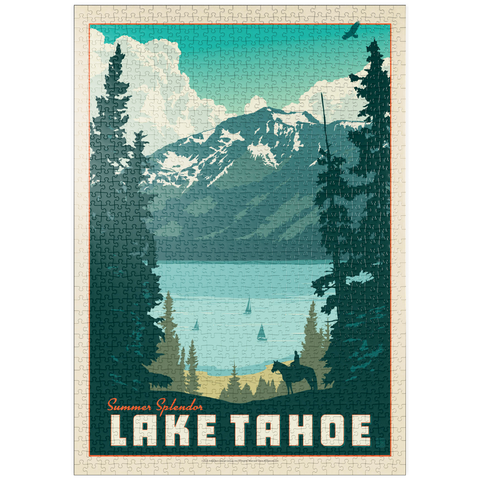 puzzleplate Lake Tahoe: Tahoe Summer, Vintage Poster 1000 Puzzle