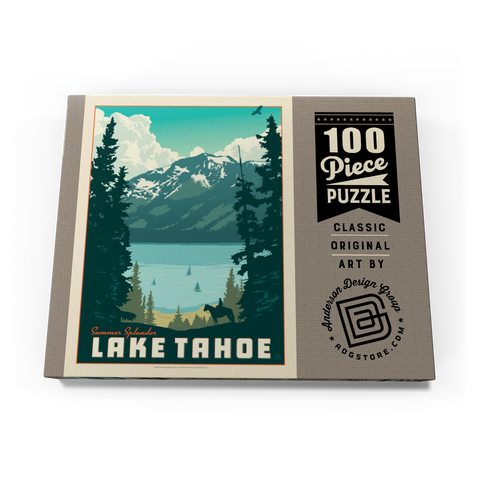 Lake Tahoe: Tahoe Summer, Vintage Poster 100 Puzzle Schachtel Ansicht3