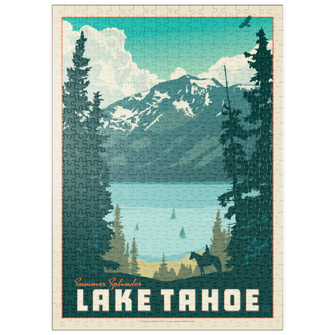 puzzleplate Lake Tahoe: Tahoe Summer, Vintage Poster 500 Puzzle