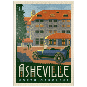 Darstellung des Puzzle-Motivs Asheville: North Carolina, Vintage Poster – Puzzleteile: 1000