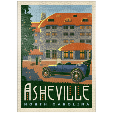 puzzleplate Asheville, North Carolina, Vintage Poster 1000 Puzzle