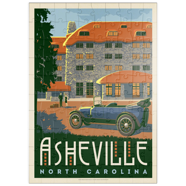 puzzleplate Asheville, North Carolina, Vintage Poster 100 Puzzle