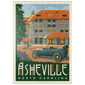 Darstellung des Puzzle Motivs Asheville: North Carolina, Vintage Poster - Puzzleteile: 200