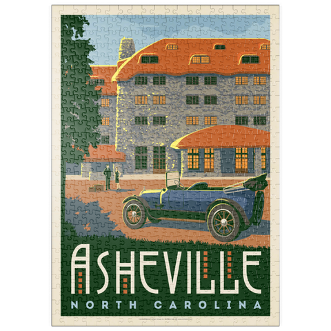 puzzleplate Asheville, North Carolina, Vintage Poster 500 Puzzle