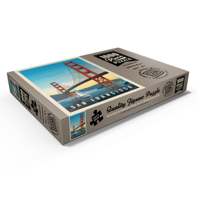 Alternative Darstellung des Puzzle-Motivs San Francisco: Under The Golden Gate, Vintage Poster – Puzzleteile: 1000