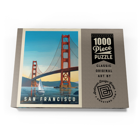 San Francisco: Under The Golden Gate, Vintage Poster 1000 Puzzle Schachtel Ansicht3