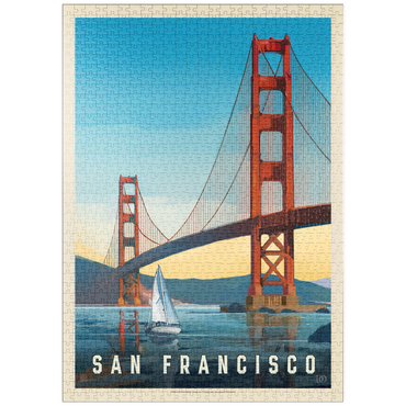 puzzleplate San Francisco: Under The Golden Gate, Vintage Poster 1000 Puzzle