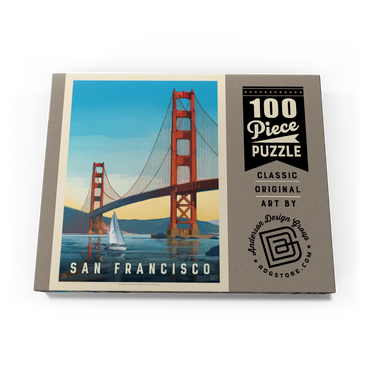 San Francisco: Under The Golden Gate, Vintage Poster 100 Puzzle Schachtel Ansicht3