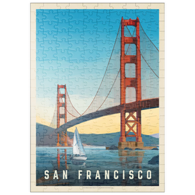 Darstellung des Puzzle-Motivs San Francisco: Under The Golden Gate, Vintage Poster – Puzzleteile: 200
