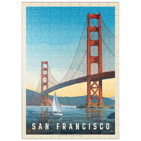 puzzleplate San Francisco: Under The Golden Gate, Vintage Poster 200 Puzzle