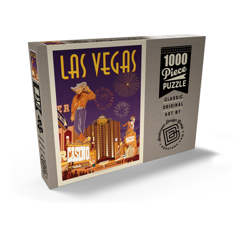 Las Vegas: Viva Vintage Vegas, Vintage Poster 1000 Puzzle Schachtel Ansicht2