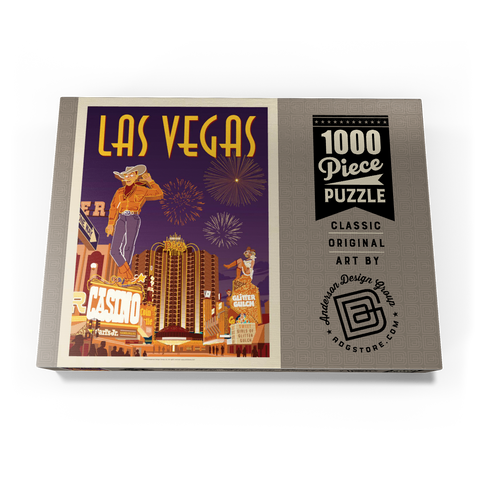 Las Vegas: Viva Vintage Vegas, Vintage Poster 1000 Puzzle Schachtel Ansicht3