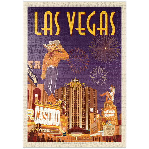 puzzleplate Las Vegas: Viva Vintage Vegas, Vintage Poster 1000 Puzzle