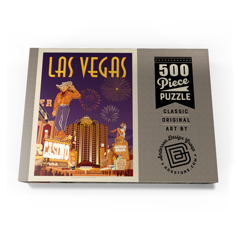 Las Vegas: Viva Vintage Vegas, Vintage Poster 500 Puzzle Schachtel Ansicht3