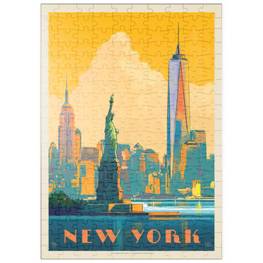 puzzleplate New York City: Skyline Glow, Vintage Poster 200 Puzzle
