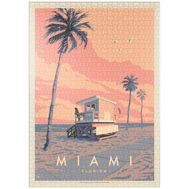 puzzleplate Miami, FL: Lifeguard Tower, Vintage Poster 1000 Puzzle
